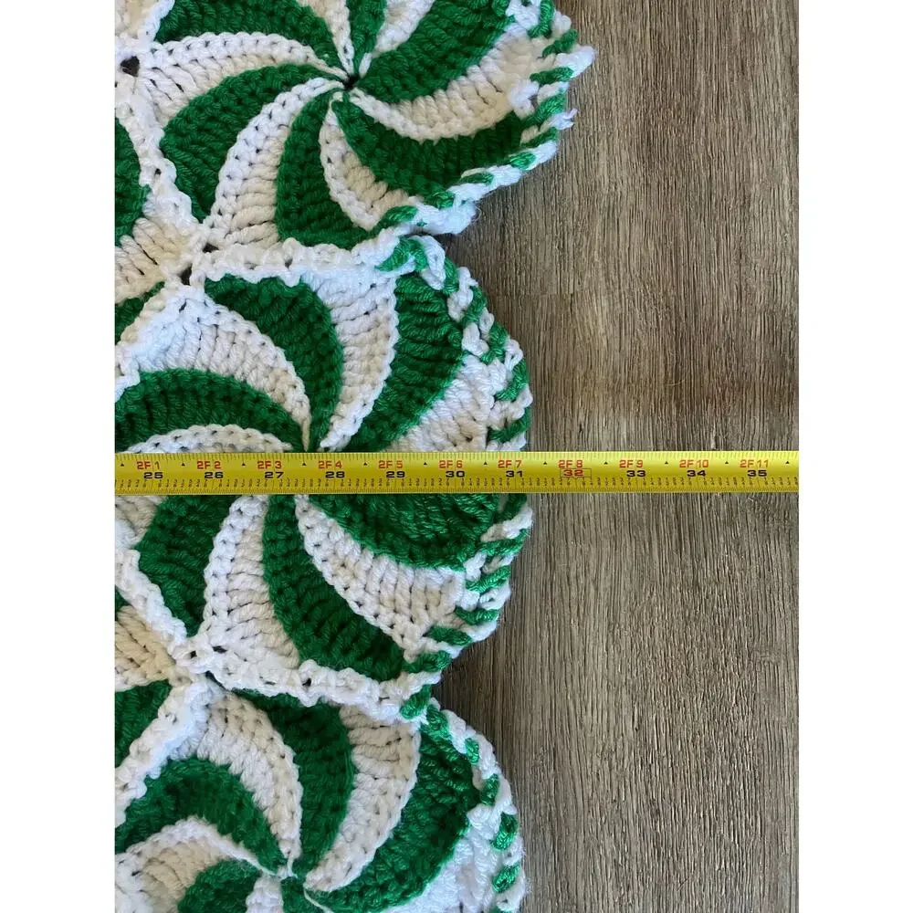 Green Peppermint Crocheted Large Table Centerpiece